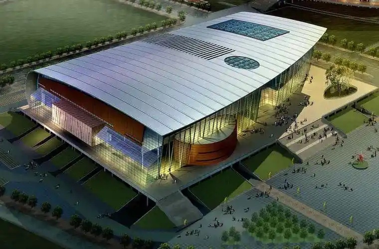 Spatial Steel Structure For Basketball Gym Roofs , Custom Steel ...