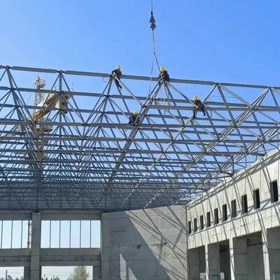 Spatial Steel Structure For Basketball Gym Roofs , Custom Steel ...
