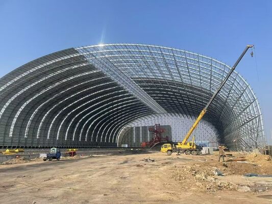 Industrial Long Span Roof Trusses stadium space frame roofing steel ...